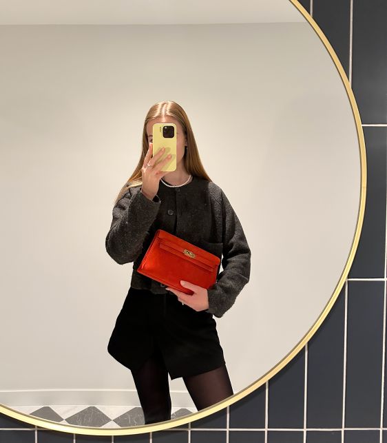 Capucine Veau Doblis Suede Kelly Elan