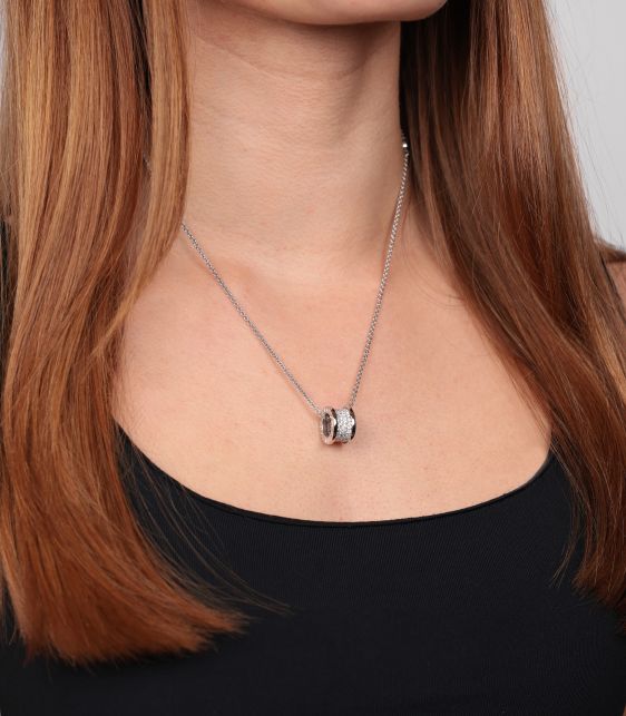 Diamond Pavé 18ct White Gold B.zero1 Necklace