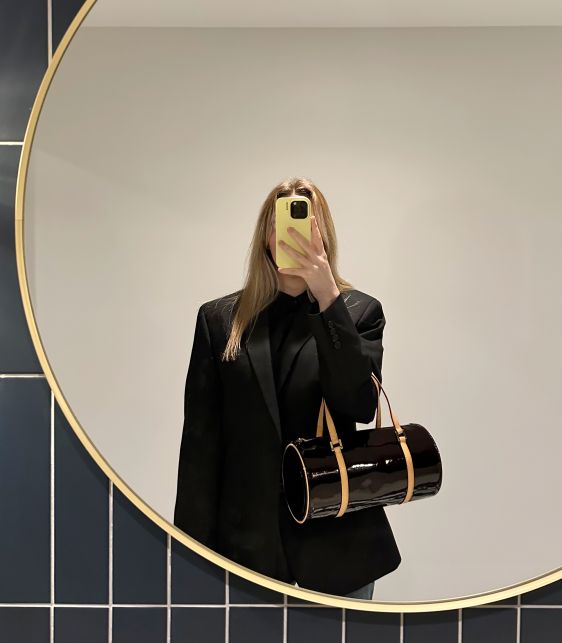 Amarante Monogram Vernis & Vachetta Leather Bedford