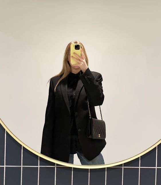 Black Quilted Lambskin Vintage Small Classic Single Full Flap Bag