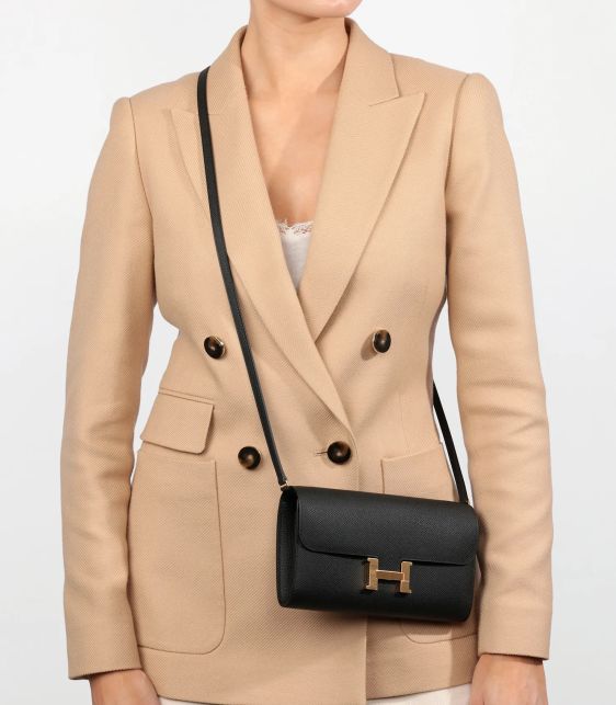 Black Epsom Leather Constance To Go Long Wallet