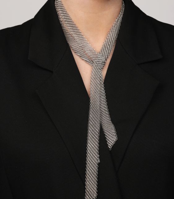 Sterling Silver Elsa Peretti Mesh Scarf 125cm Necklace