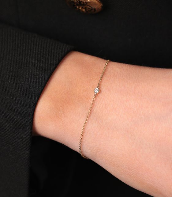 1 Diamond 18ct Yellow Gold Elsa Peretti Diamonds by the Yard Bracelet