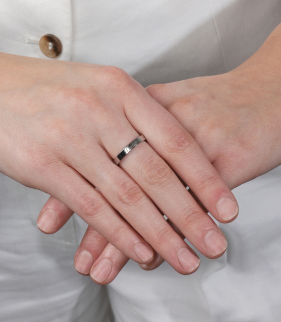 Platinum C de Cartier Wedding Band Ring