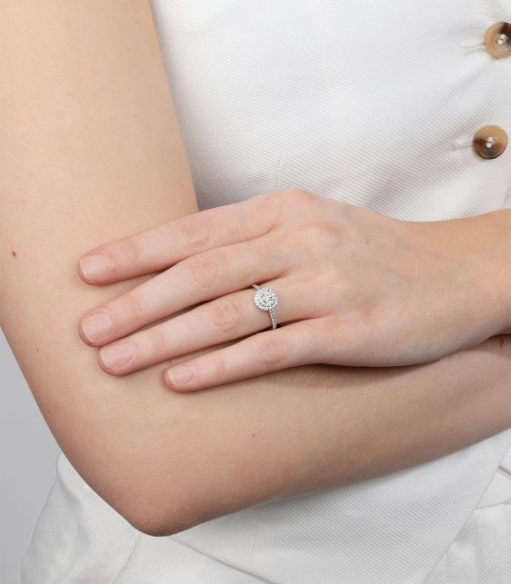 Brilliant Cut Diamond Platinum Soleste Ring