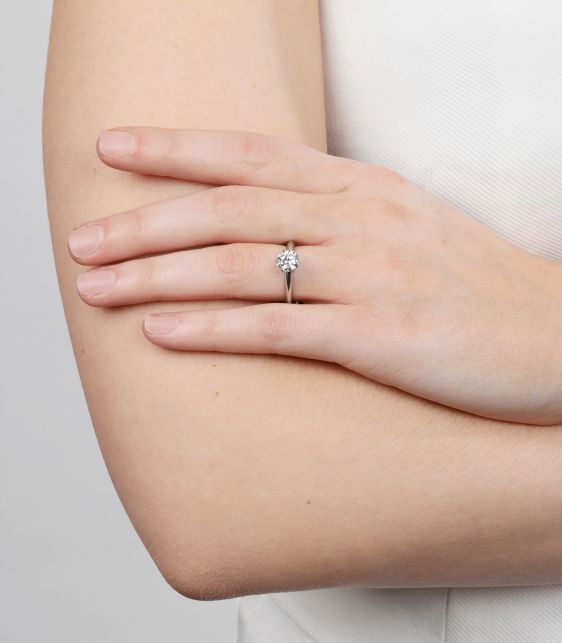 1.15ct Brilliant Cut Diamond Platinum Ring