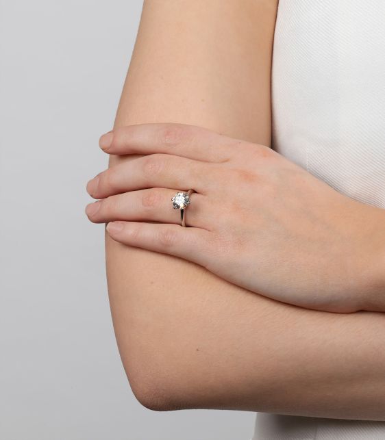 2.42ct Brilliant Cut Diamond Platinum Ring