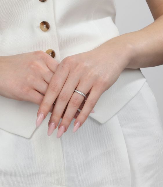 Brilliant Cut Diamond Platinum Full Eternity Ring