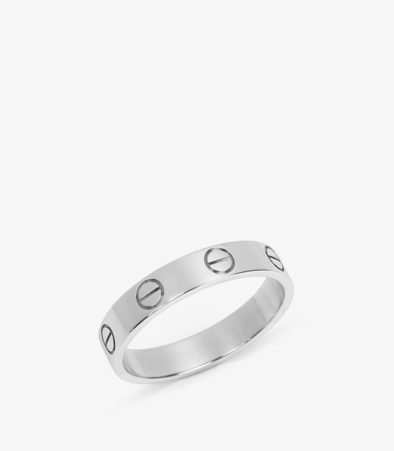 18ct White Gold Love Wedding Band Ring