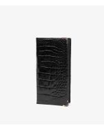 Black Shiny Alligator Leather Vintage Continental Wallet